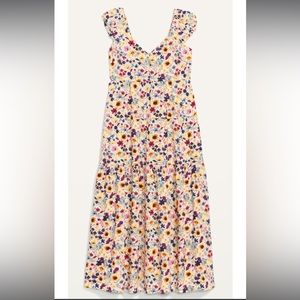 Old Navy Wildflower Tiered Cap Sleeve Maxi S